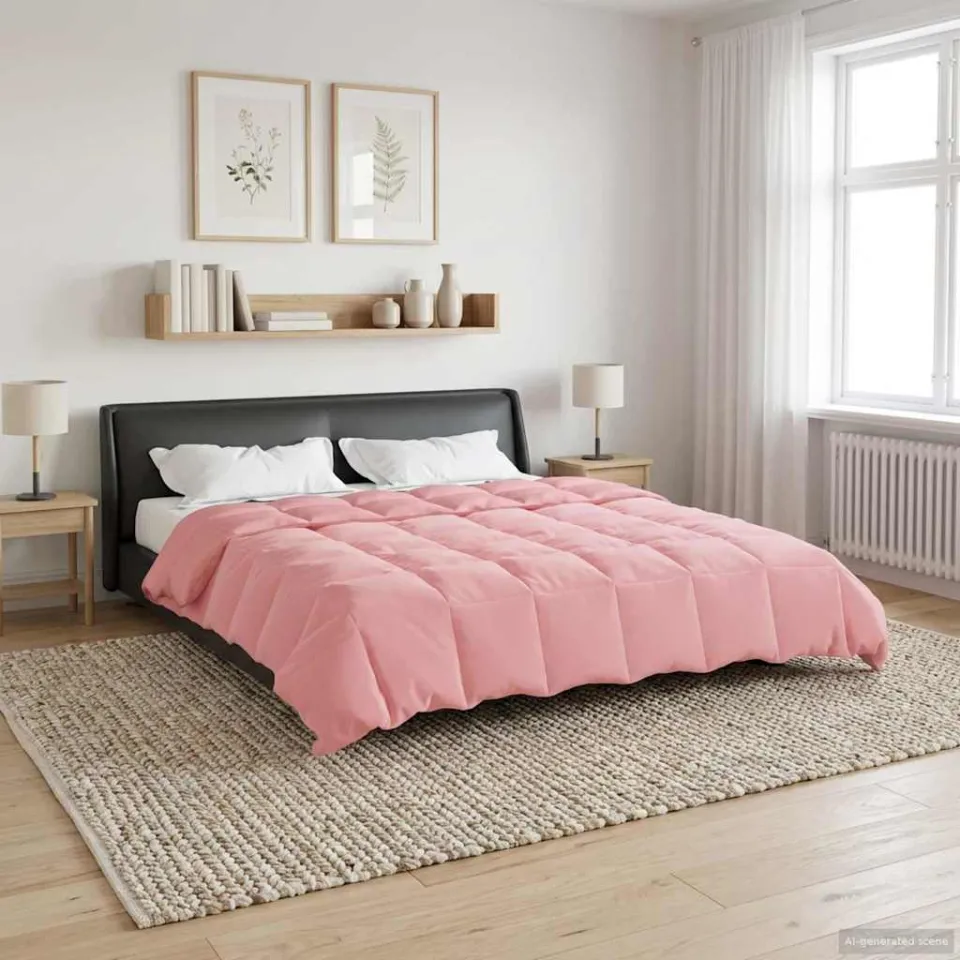 vidaXL Zomer Dekbed 200 x 200 cm Zomer Microfiber (100% polyester) roze, foto 4