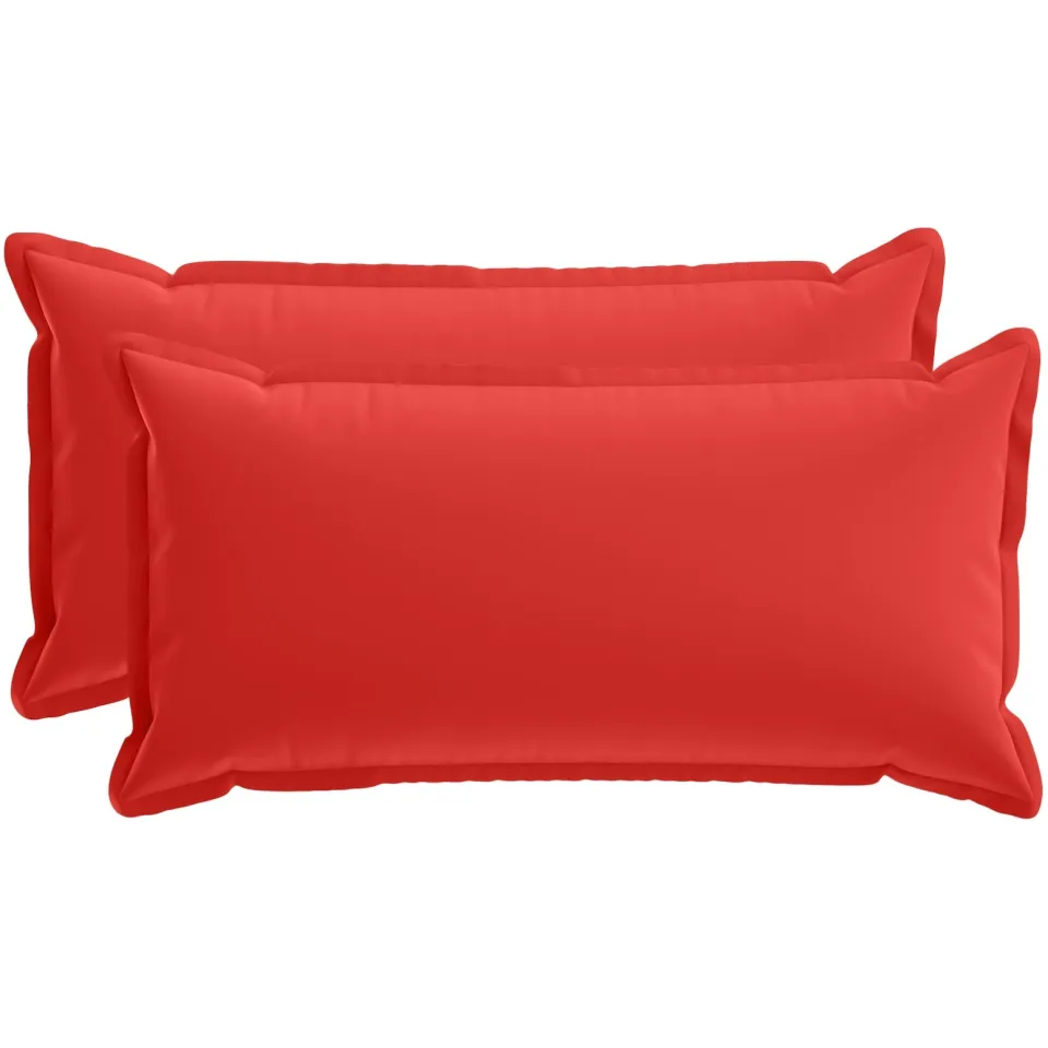 vidaXL Kussensloop 2 st HOUTEN Rood 40 x 80 cm Polyester