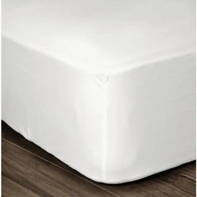 LOVELY HOME 100% katoen – Drap housse – 90x190 – 25 cm Wit