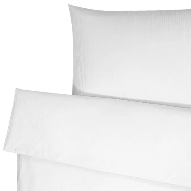 ERWIN M. Dekbedovertrekset Venedig 8 mm hotelsluiting; 135x200 cm (BxL), 80x80 cm (LxB); wit