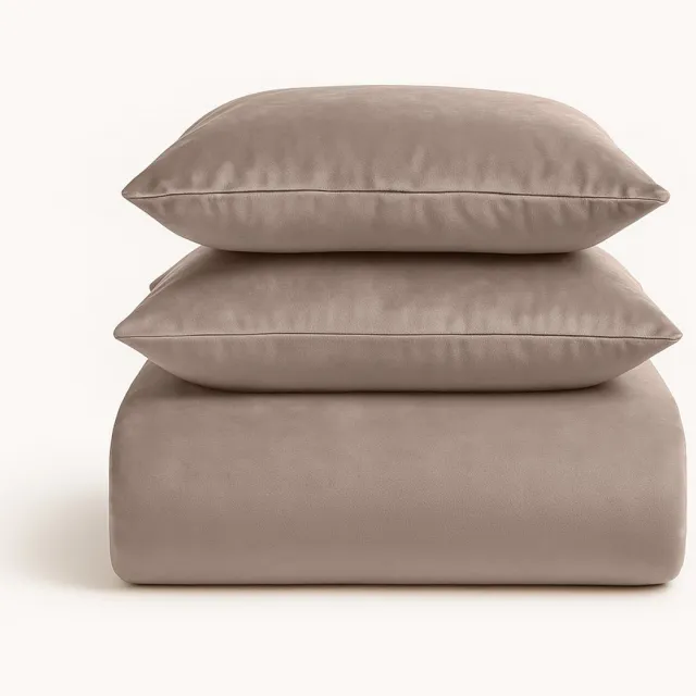 Y-not® Velvet Dekbedovertrek 140x200/220 – Zacht & Luxe – 1 Kussensloop 60x70 – Taupe – Y-NOT