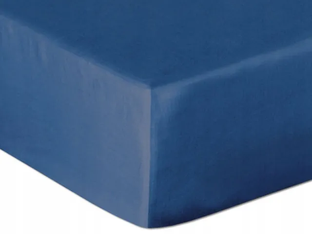 MATERACE Z GÓR Blauw Satin Lakens met Elastiek - Zacht & Duurzaam