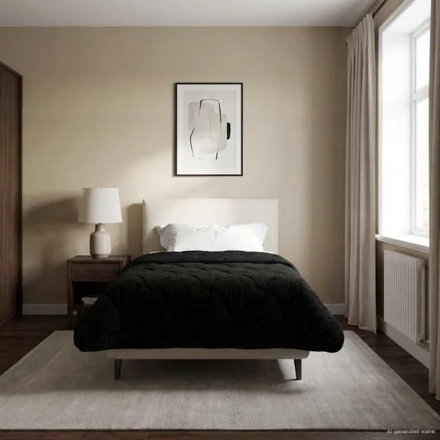 vidaXL Vol jaar dekbed 135 x 220 cm Zwart