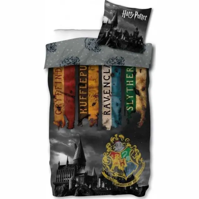 Harry Potter Dekbedovertrek - 140x200Cm - Eenpersoons – Katoen Multi