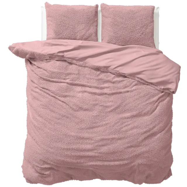 W teddy dekbedovertrek 2-persoons (200x220 cm) Roze