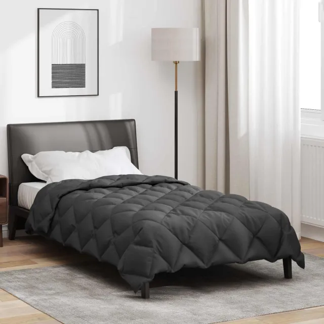 vidaXL Winter Dekbed 140 x 200 cm 450 gsm Microvezel Antraciet Anthraciet