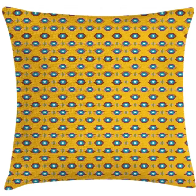 ABAKUHAUS Mosterd Kussenhoes – etnisch tribaal – 40x40 cm – Oranje/Multicolor