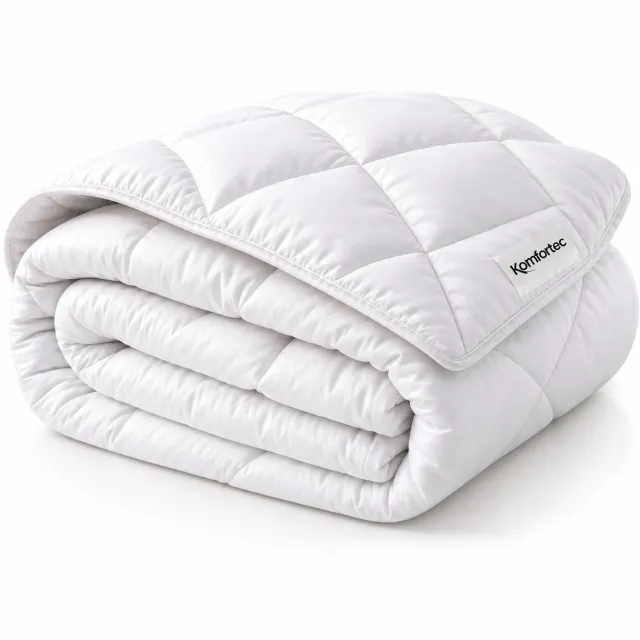 Komfortec Zomerdekbed - Licht 155x220 cm - Hotel Kwaliteit - 30 dagen Proefslapen - Dekbed Geschikt Voor Zomer - Comfort en Ademend - Anti Allergie Dekbed - Licht dekbed voor eenpersoons - Wit