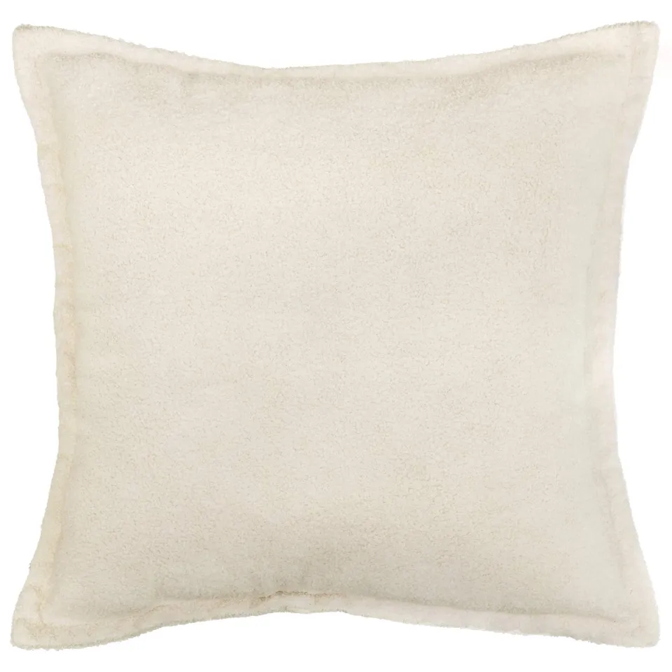 vidaXL Kussensloop 2 st HOUTEN Crèmekleurig 55 x 55 cm Bouclé