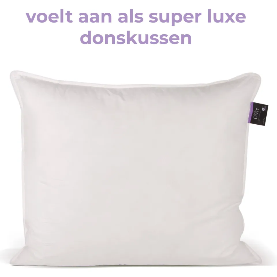 Studio LIVIT immitatie dons hoofdkussen wit, foto 2