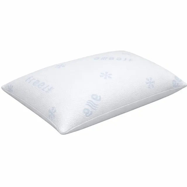 Vitality Pur Cooling Pillow Freeze – Verkoelend Hoofdkussen – Ademend & Ergonomisch – Temperatuurregulerend Kussen voor Zij, Rug- en Buikslapers - 60x70cm Wit / Blauw