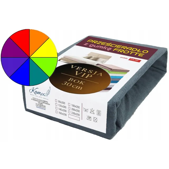 Kam-Pol Frotte Hoeslaken met Elastiek 80x180cm, 30cm Rand - Diverse Kleuren