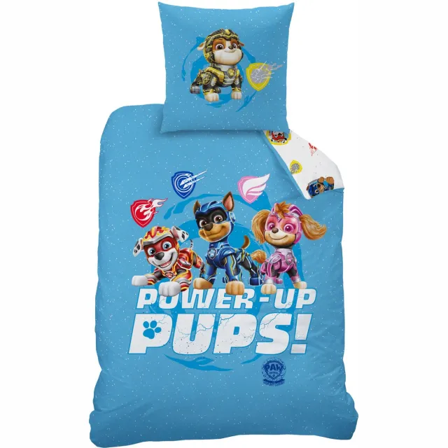 PAW Patrol Dekbedovertrek Power-Up - Eenpersoons - 140 x 200 cm - Katoen Blauw