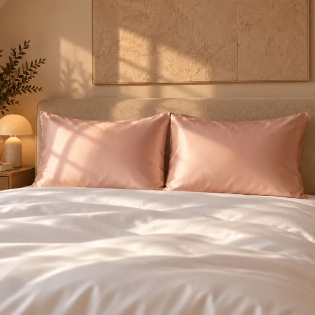 Silk Heaven Zijden kussensloop 45x65cm Golden Sand hotelsluiting - 22 Momme - 100% moerbeizijde - Silk Heaven - 45x65cm (voor o.a. traagschuim kussens 60x40cm) / Hotelsluiting Zand