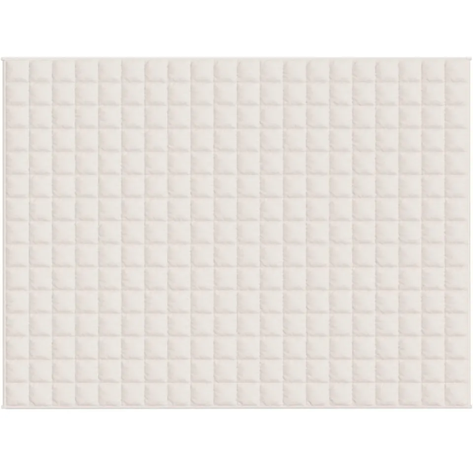 vidaXL Verzwaringsdeken 150x200 cm 7 kg stof lichtcrèmekleurig crème, foto 3