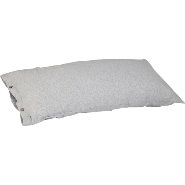 Yumeko kussensloop jersey wit grijs 40x80 - Bio, eco & fairtrade - 1 stuk White Grey