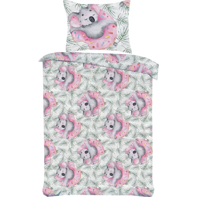 princessdekbedden Dekbedovertrek Set - COALA-Roze-Grijs - cm + 1 kussensloop