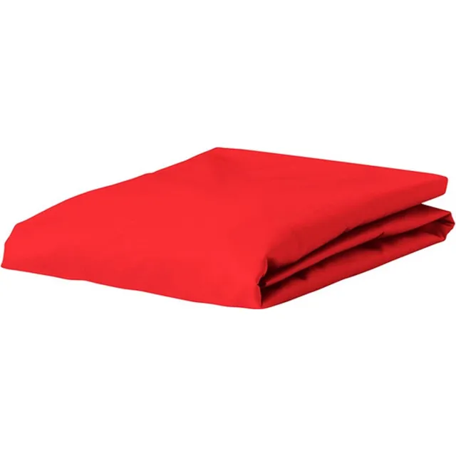 Essenza Premium Percale Hoeslaken Red - 120x190 Rood