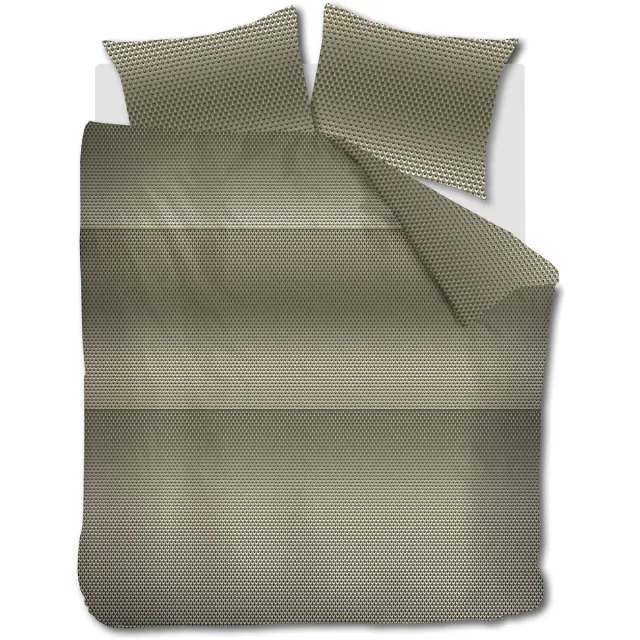 Kardol Lofty dekbedovertrek - Lits-Jumeaux - 240 x 200/220 cm - Olive Green