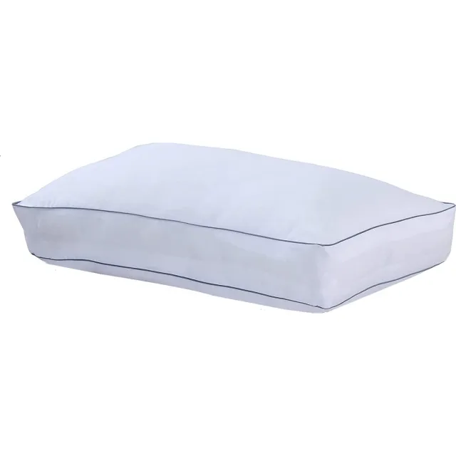 Noblesse Hoofdkussen-Boxkussen-Slaapkussen Geschikt voor rug en zijslapers - Anti Allergie -Antibacterieel- Anti-huisstofmijt -60x50x10 cm-Wit