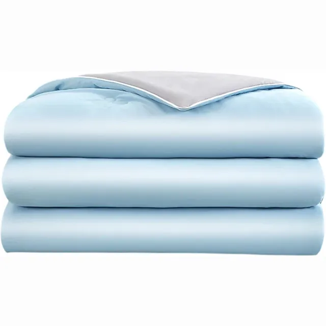 rimmo Licht & Ademend Zomerdekbed met Airco Effect – Dunne Color Block Quilt – Wasbaar in de Wasmachine – Koel Zomerdekbed -Zomerdeken voor Comfortabel Slapen – Blauw – 150x200 cm
