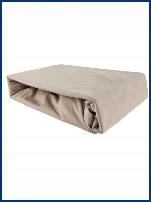 Kam-Pol Hoeslaken Cappuccino 70x160 Jersey Premium 100% Katoen Dik