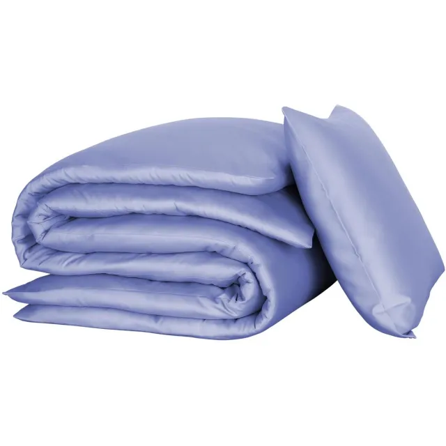 De Witte Lietaer Dekbedovertrek Olivia Sky Blue - 140 x 200/220 cm - Katoen Satijn