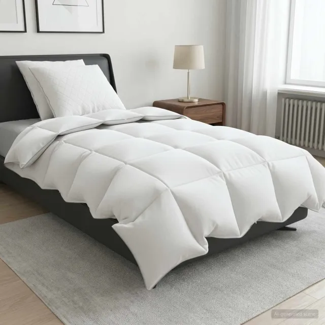 vidaXL 90% ganzen dons dekbedset FULDA 3 st 135 x 220 cm 210 GSM Wit