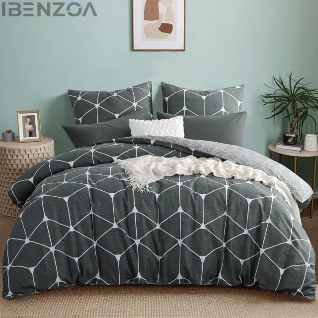 Ibenzoa Dekbedovertrek Set - Multicolour - 200x220 cm - Katoen
