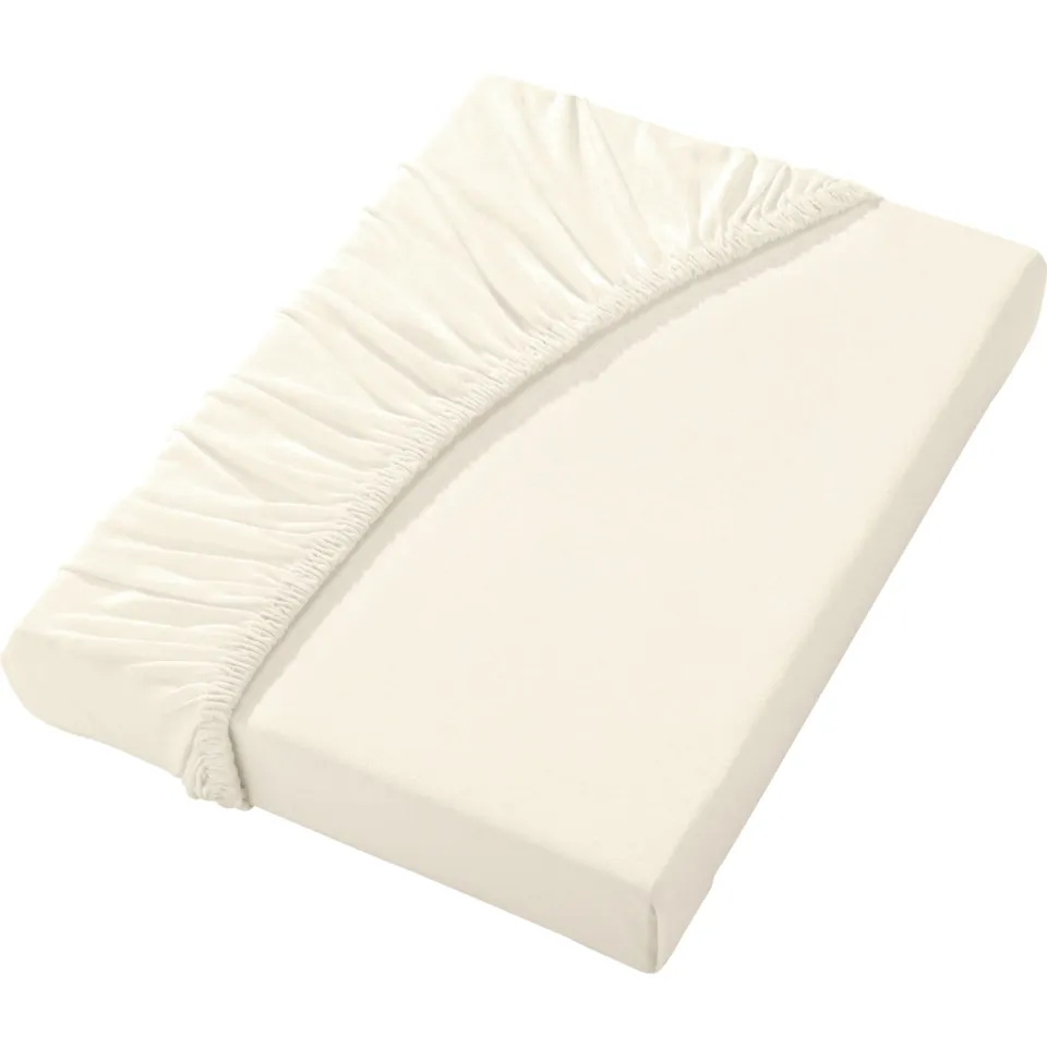 hoeslaken jersey vanillegeel