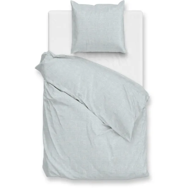 Zohome Dekbedovertrek Flanella-di-Lino - Effen Bedlinnen - Groen - Dekbedhoes van 100% Katoen-Flanel Mint Green