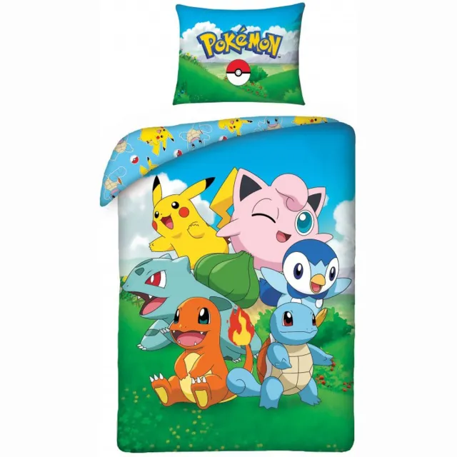 Pokémon Dekbedovertrek Family 140 x 200 cm (70 x 90 cm) Multi