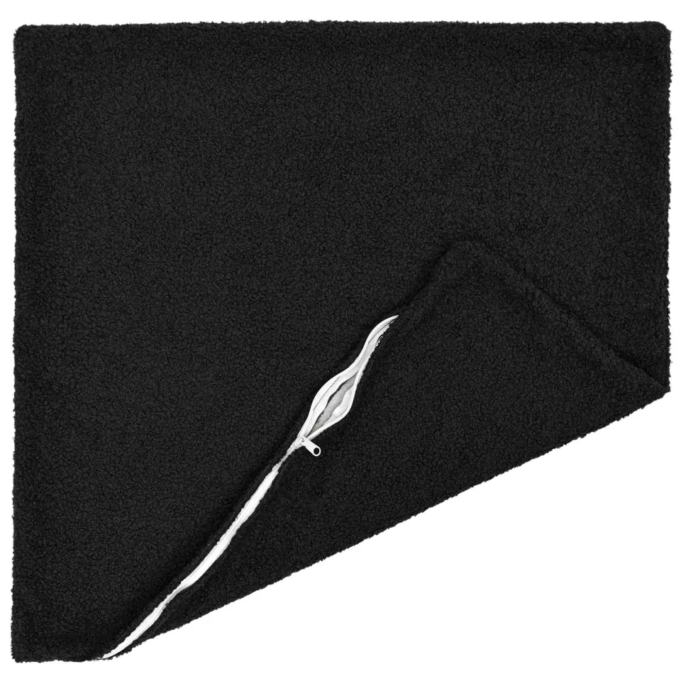 vidaXL Kussensloop 2 st HEERLEN Zwart 60 x 60 cm Bouclé, foto 4