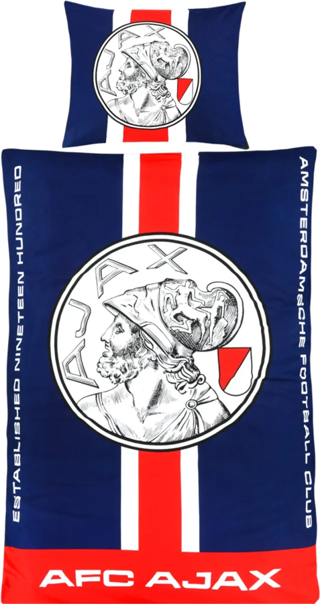 Ajax dekbedovertrek blauw rood blauw/rood