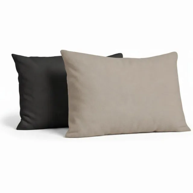 Y-not® Y-NOT Signature Jersey Kussenslopen Set - Fleece Taupe/Antra - 60x70 cm - 2-pack - Zachte Kussenhoezen voor Comfortabele Nachtrust