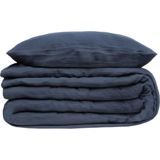 Atmosphera Dekbedovertrek set met 2 kussenslopen Blauw Wit