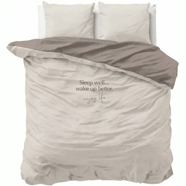 Dekbed-Discounter Presence Dekbedovertrek - Percale Katoen - Dubbele instopstrook - Wassen op 40 graden - Inclusief 2 kussenslopen - Sleep Well