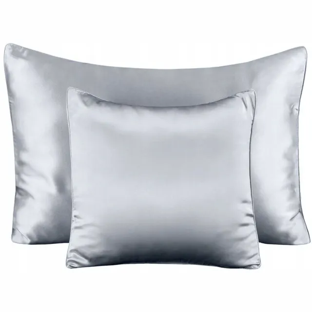 Malbery Luxe Zijden Kussensloop 50x70cm - Zilver - 100% Moerbeizijde
