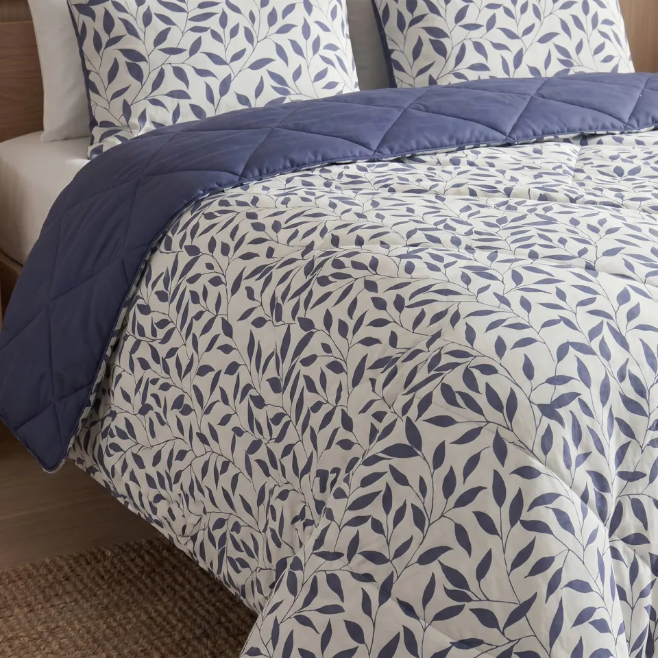 W dekbed zonder overtrek met kussensloop Lazy - omkeerbaar design blauw, foto 7