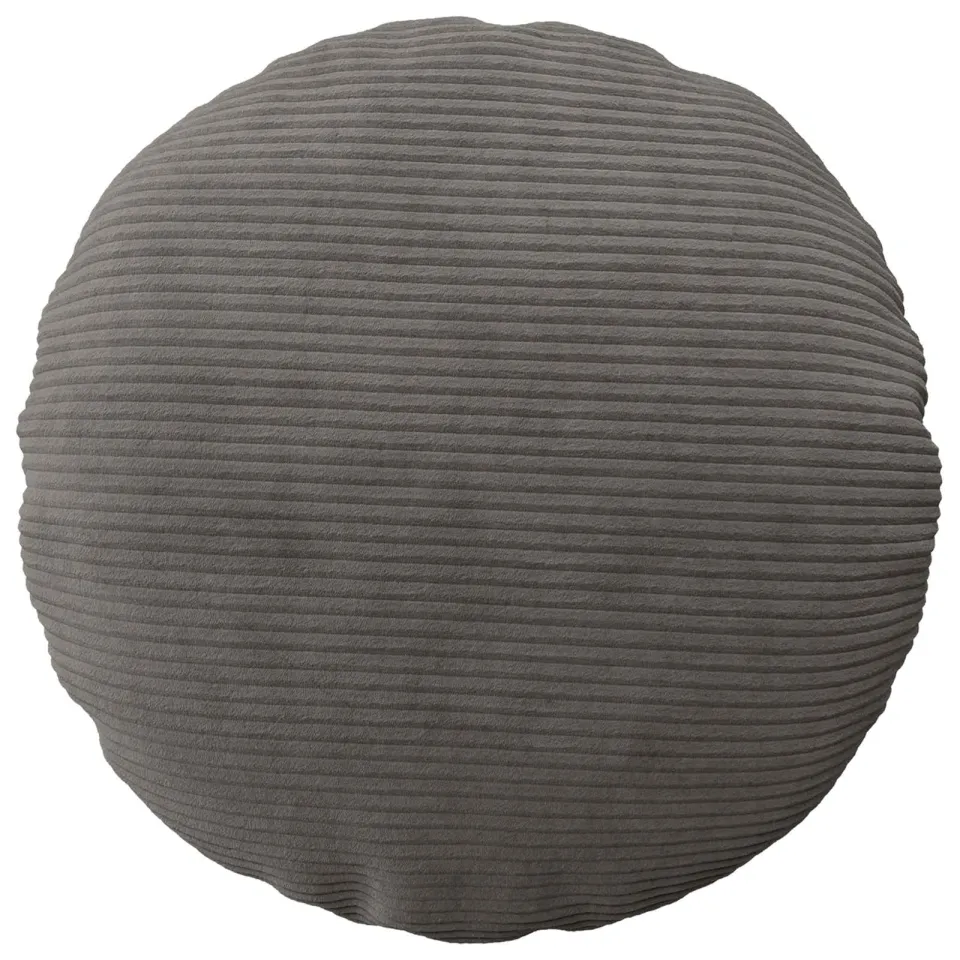 vidaXL Kussensloop 2 st HEERLEN Donkergrijs Dia. 60 cm corduroy