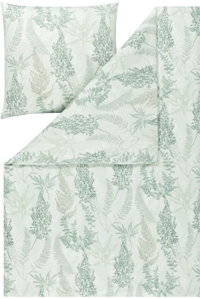 Estella Hedi - Dekbedovertrek - Mako-interlockjersey - 160 x 200 cm - Saliegroen