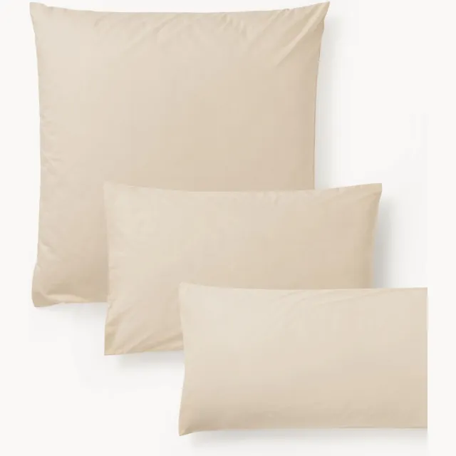 Westwing Collection Perkal katoenen kussenhoes Elsie Beige