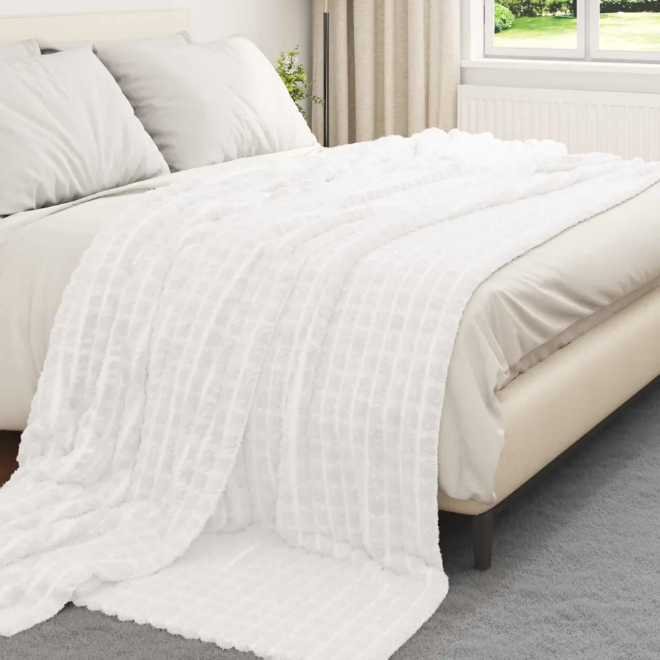 vidaXL Kleden 6 st Wit 270 x 240 cm 8,9 kg Fleece, foto 3