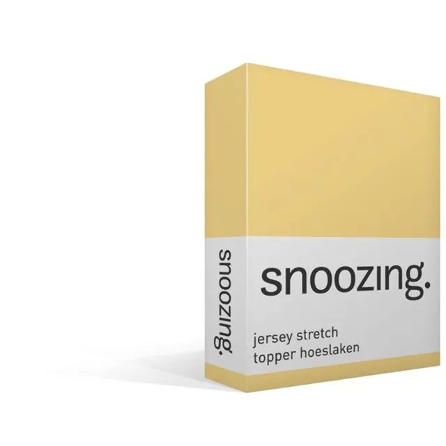 Snoozing Jersey Stretch - Topper - Hoeslaken - Lits-jumeaux - 200x200/220 cm - Geel
