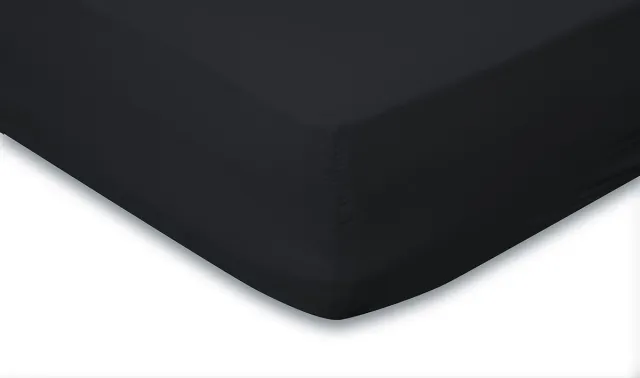 Eleganzzz Hoeslaken Katoen Perkal 35cm Hoekhoogte - Zwart - Hoeslaken 90x200cm - Hoeslakens - Eenpersoons