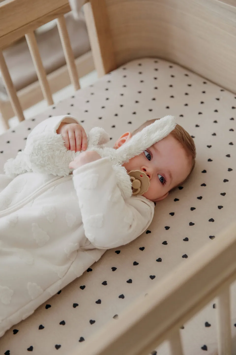 Meyco hoeslaken ledikant Sweet Heart beige/zwart, foto 3