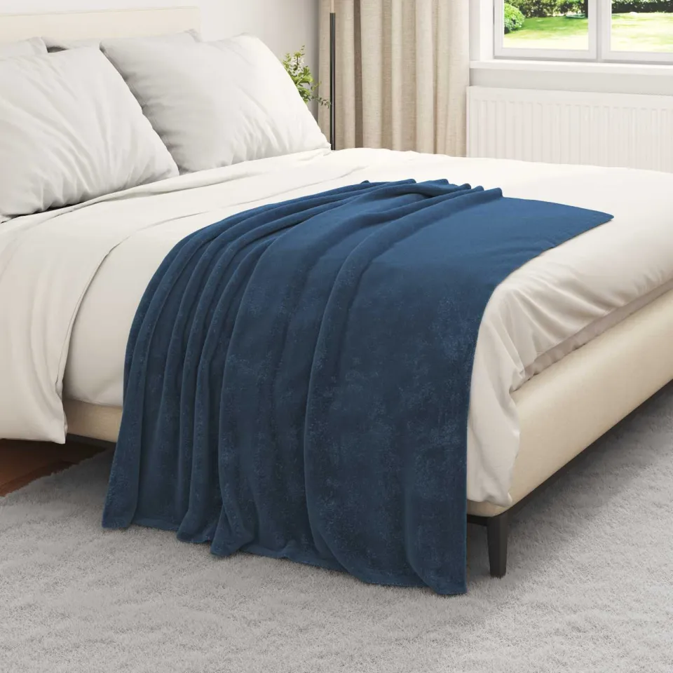 vidaXL Kleden 6 st Marineblauw 150 x 130 cm 3,04 kg Fleece, foto 3