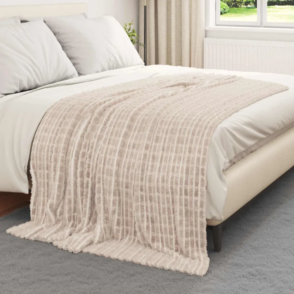 vidaXL Kleden 6 st Beige 200 x 150 cm 4,5 kg Fleece, foto 3