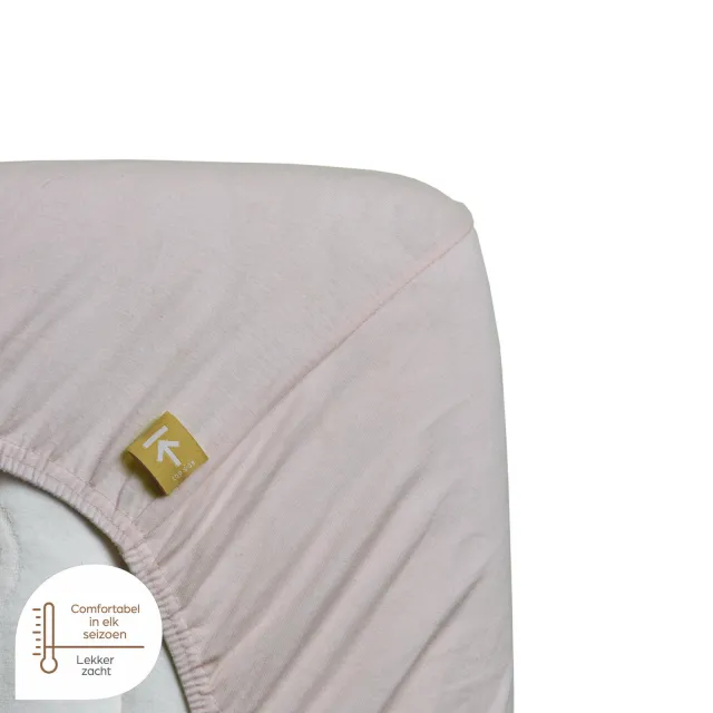 Beddinghouse jersey hoeslaken zacht roze