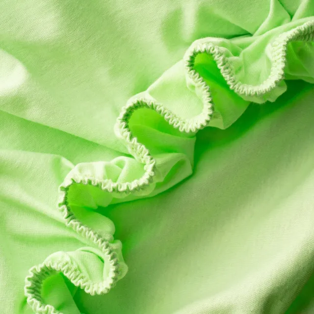 Unyqoos Elegante en Comfortabele Jersey Hoeslakens in Zachte Pasteltinten voor Luxe Slaap groen